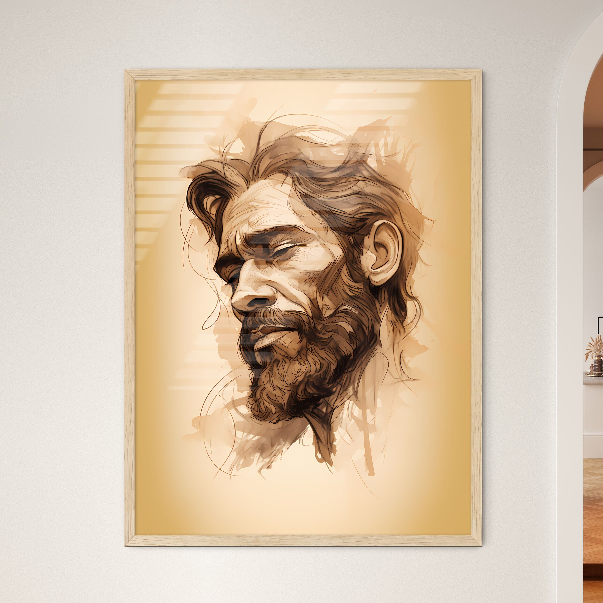 Hand drawn portrait of bearded man in profile. Hipster ink sketch. Logotype  vector illustration. 27874863 Vector Art at Vecteezy